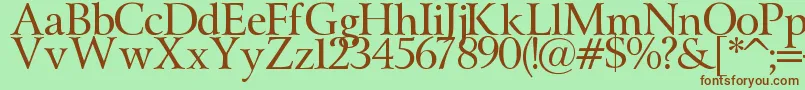 Oeste Font – Brown Fonts on Green Background