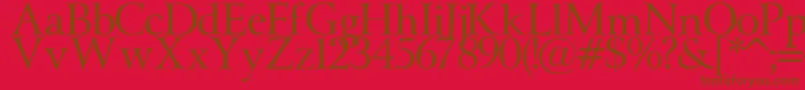 Oeste Font – Brown Fonts on Red Background
