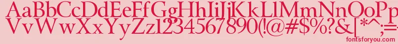 Oeste Font – Red Fonts on Pink Background