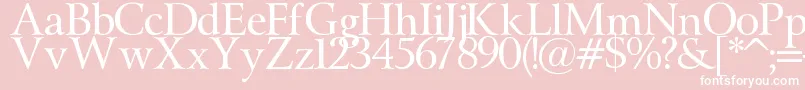 Oeste Font – White Fonts on Pink Background