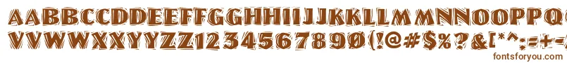 Linolettercutragged Font – Brown Fonts on White Background