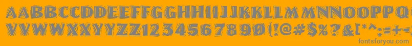 Linolettercutragged Font – Gray Fonts on Orange Background