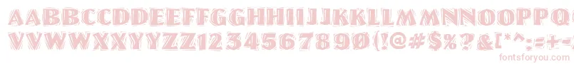 Linolettercutragged Font – Pink Fonts on White Background