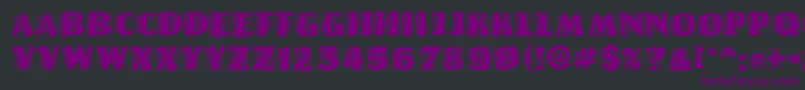 Linolettercutragged-Schriftart – Violette Schriften auf schwarzem Hintergrund