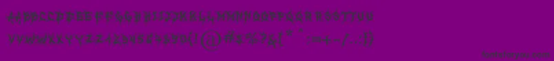 フォントMbRealGrinder – 紫の背景に黒い文字
