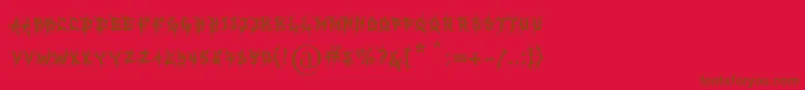 fuente MbRealGrinder – Fuentes Marrones Sobre Fondo Rojo