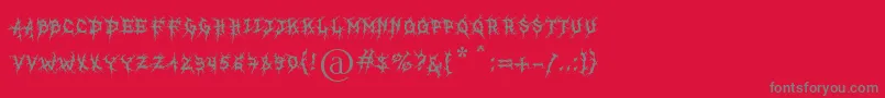 MbRealGrinder Font – Gray Fonts on Red Background