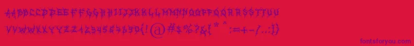 MbRealGrinder Font – Purple Fonts on Red Background