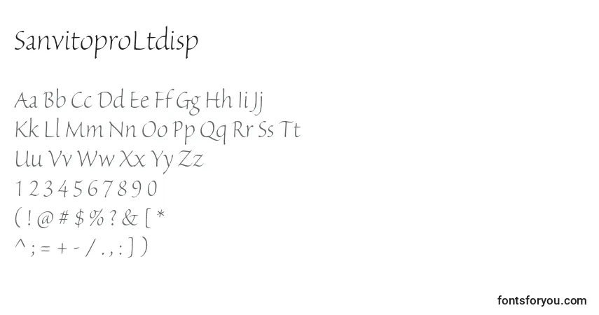 A fonte SanvitoproLtdisp – alfabeto, números, caracteres especiais
