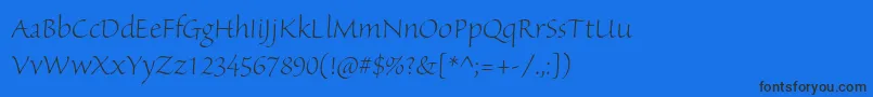 SanvitoproLtdisp Font – Black Fonts on Blue Background