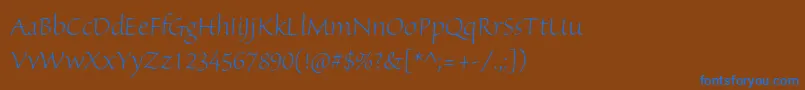 SanvitoproLtdisp Font – Blue Fonts on Brown Background