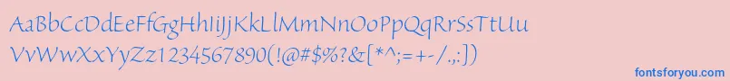SanvitoproLtdisp Font – Blue Fonts on Pink Background