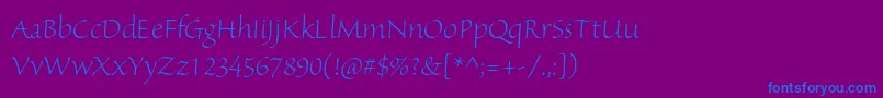 SanvitoproLtdisp Font – Blue Fonts on Purple Background