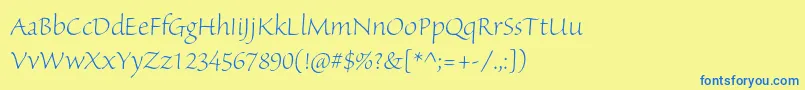 SanvitoproLtdisp Font – Blue Fonts on Yellow Background