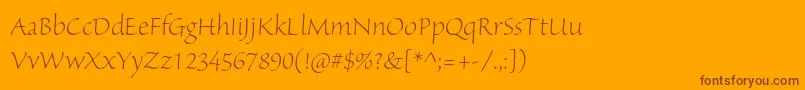 SanvitoproLtdisp Font – Brown Fonts on Orange Background