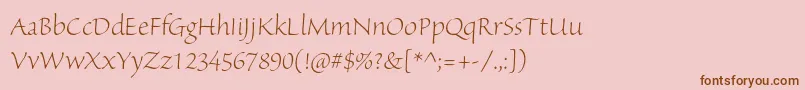 SanvitoproLtdisp Font – Brown Fonts on Pink Background