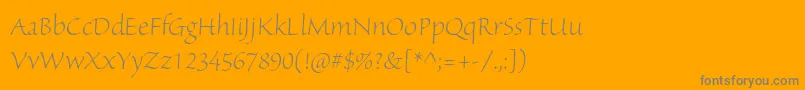 フォントSanvitoproLtdisp – オレンジの背景に灰色の文字