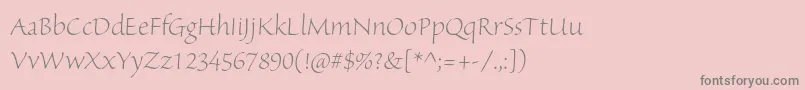 SanvitoproLtdisp Font – Gray Fonts on Pink Background
