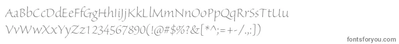 フォントSanvitoproLtdisp – 白い背景に灰色の文字