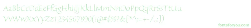 SanvitoproLtdisp Font – Green Fonts on White Background