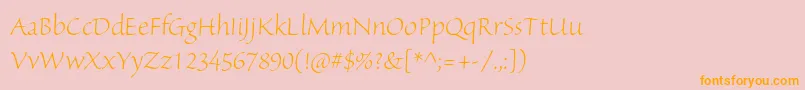 SanvitoproLtdisp Font – Orange Fonts on Pink Background