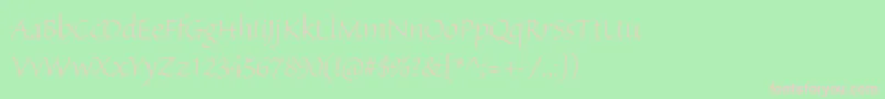 SanvitoproLtdisp Font – Pink Fonts on Green Background