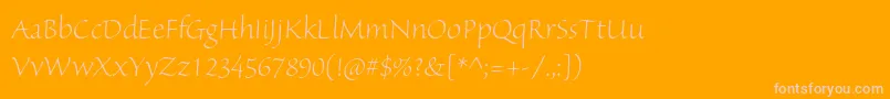 SanvitoproLtdisp Font – Pink Fonts on Orange Background