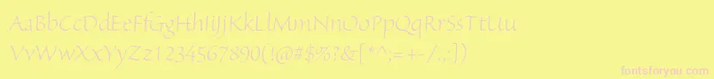 SanvitoproLtdisp Font – Pink Fonts on Yellow Background