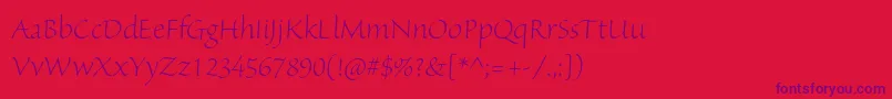 SanvitoproLtdisp Font – Purple Fonts on Red Background