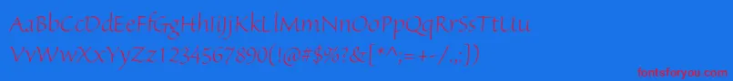 SanvitoproLtdisp Font – Red Fonts on Blue Background