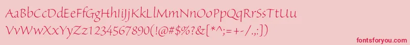 SanvitoproLtdisp Font – Red Fonts on Pink Background