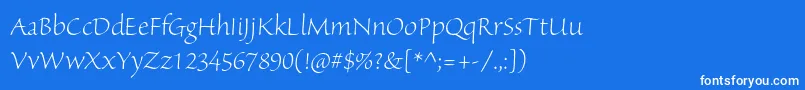 SanvitoproLtdisp Font – White Fonts on Blue Background