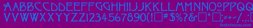 RaggedRegular Font – Blue Fonts on Purple Background