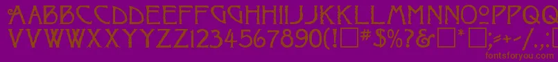 RaggedRegular Font – Brown Fonts on Purple Background