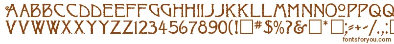 RaggedRegular-fontti – ruskeat fontit valkoisella taustalla