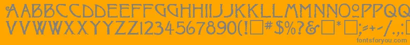 RaggedRegular Font – Gray Fonts on Orange Background