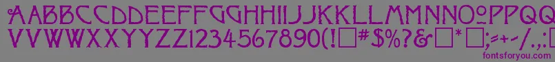 RaggedRegular-fontti – violetit fontit harmaalla taustalla