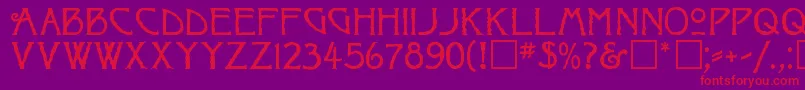 RaggedRegular Font – Red Fonts on Purple Background