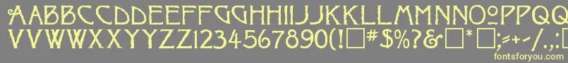 RaggedRegular-fontti – keltaiset fontit harmaalla taustalla