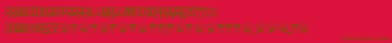 Шрифт Twee – коричневые шрифты на красном фоне