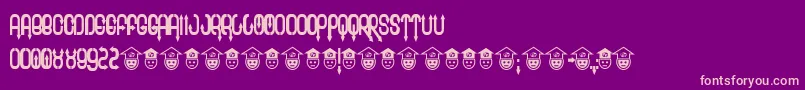 Twee Font – Pink Fonts on Purple Background