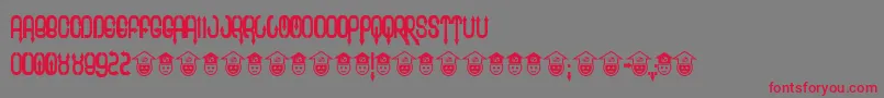 Шрифт Twee – красные шрифты на сером фоне