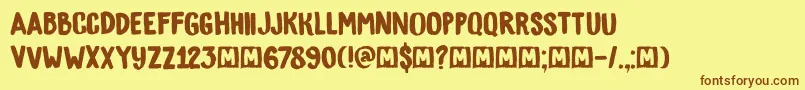 Weitere Informationen zur DkBygone-Schriftart DkBygone-Schriftart – Braune Schriften auf gelbem Hintergrund