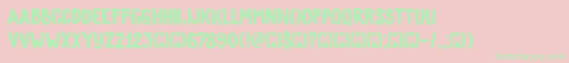 Police DkBygone – polices vertes sur fond rose
