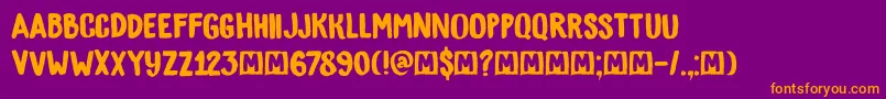 Шрифт DkBygone – оранжевые шрифты на фиолетовом фоне