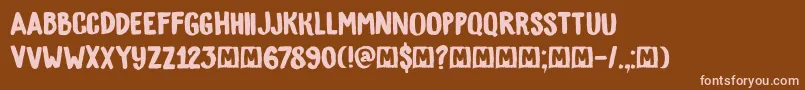 DkBygone Font – Pink Fonts on Brown Background