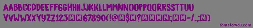フォントDkBygone – 紫色のフォント、灰色の背景