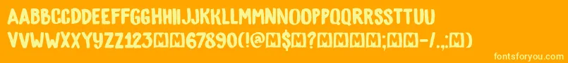 Fonte DkBygone – fontes amarelas em um fundo laranja