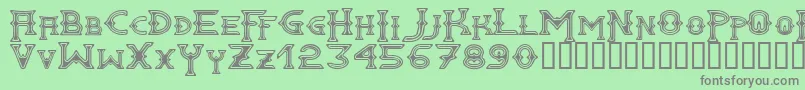 Gawain Font – Gray Fonts on Green Background