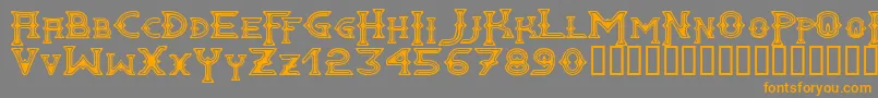 Gawain Font – Orange Fonts on Gray Background